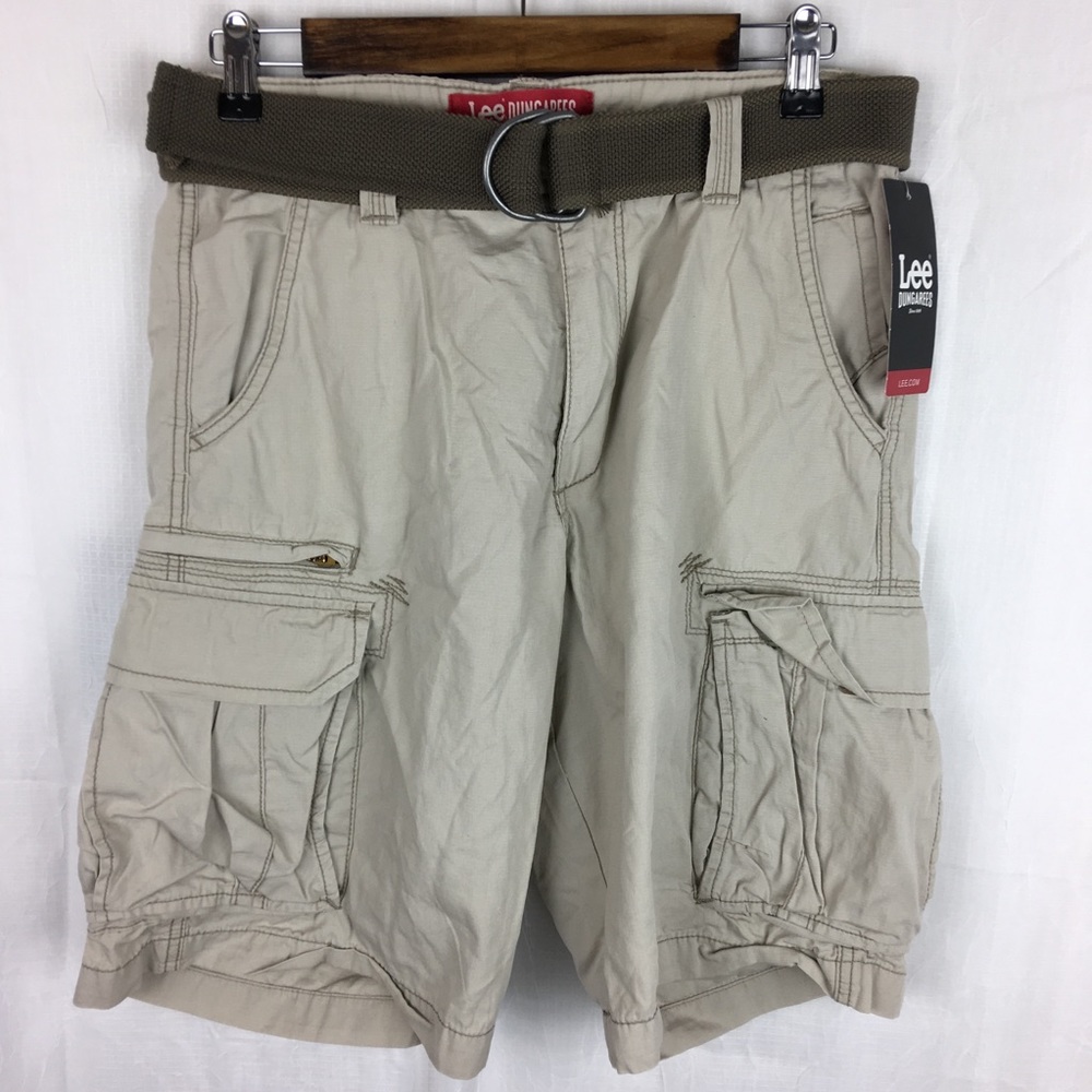 🌟NWT🌟 Lee Dungarees Belted Cargo Shorts Sz 32